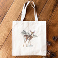 Watercolor Fawn - Customizable Canvas Tote Bag