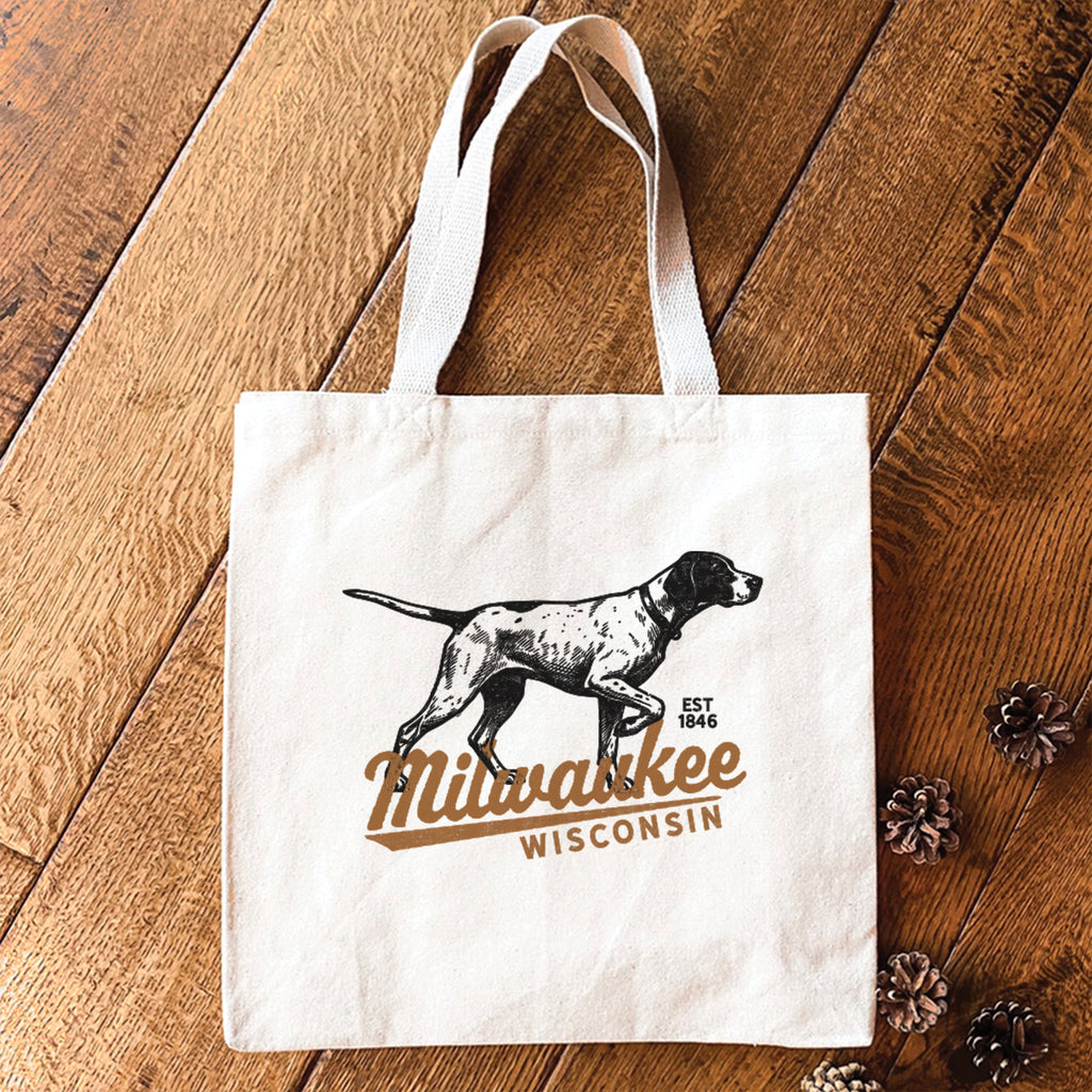 Vintage Pointer Logo - Custom Canvas Tote Bag