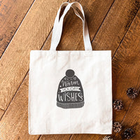 Warm Holiday Wishes - Canvas Tote Bag