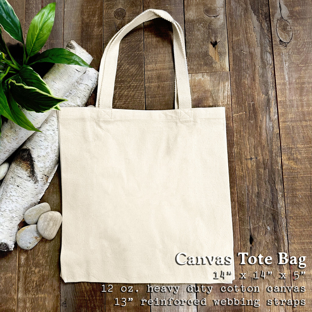 Western Pattern w/ City State - Custom Canvas Tote Bag