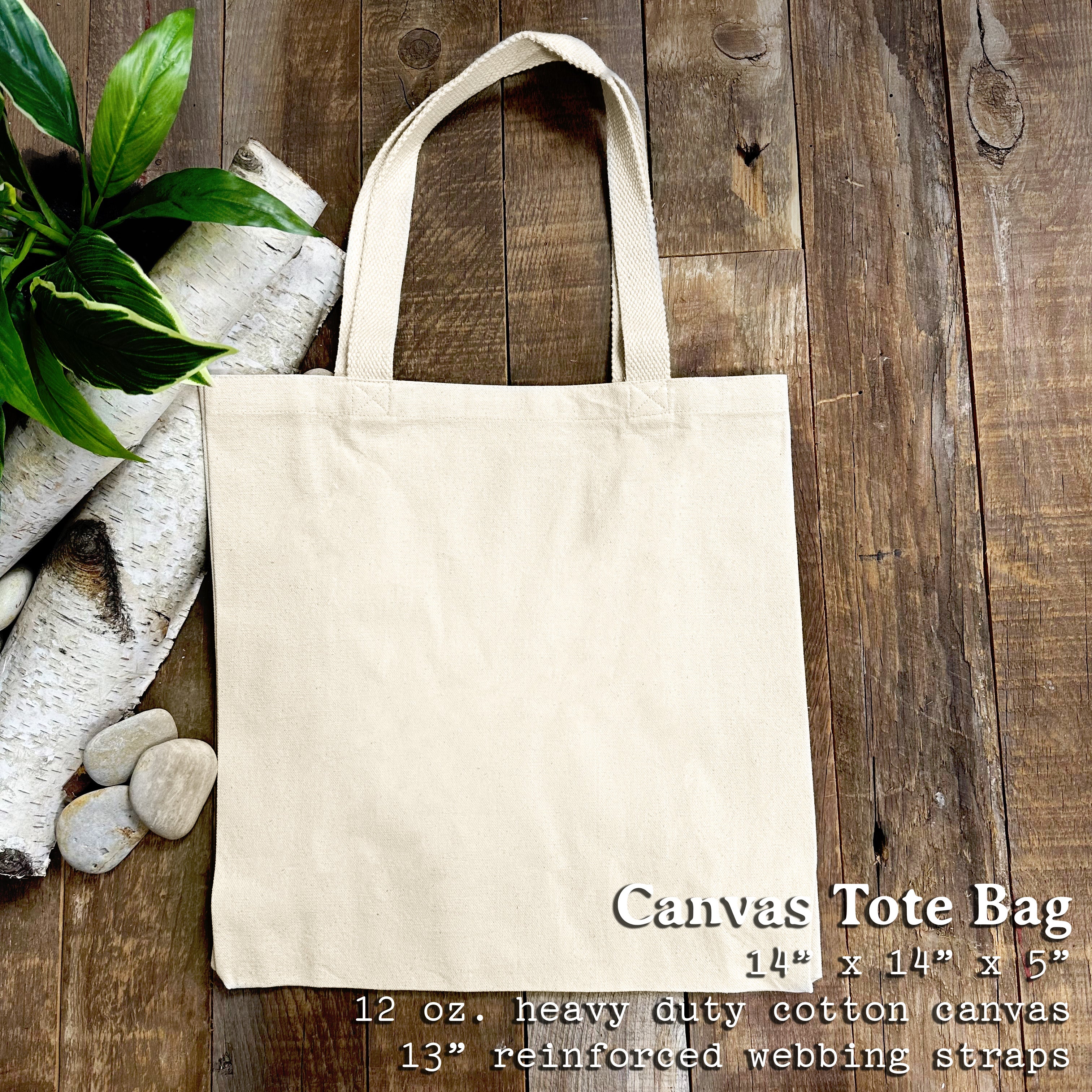 Western Pattern w/ City State - Custom Canvas Tote Bag