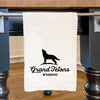 Wolf Silhouette w/ City, State - Cotton Tea Towel