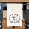 Free Spirit w/ City, State - Cotton Tea Towel