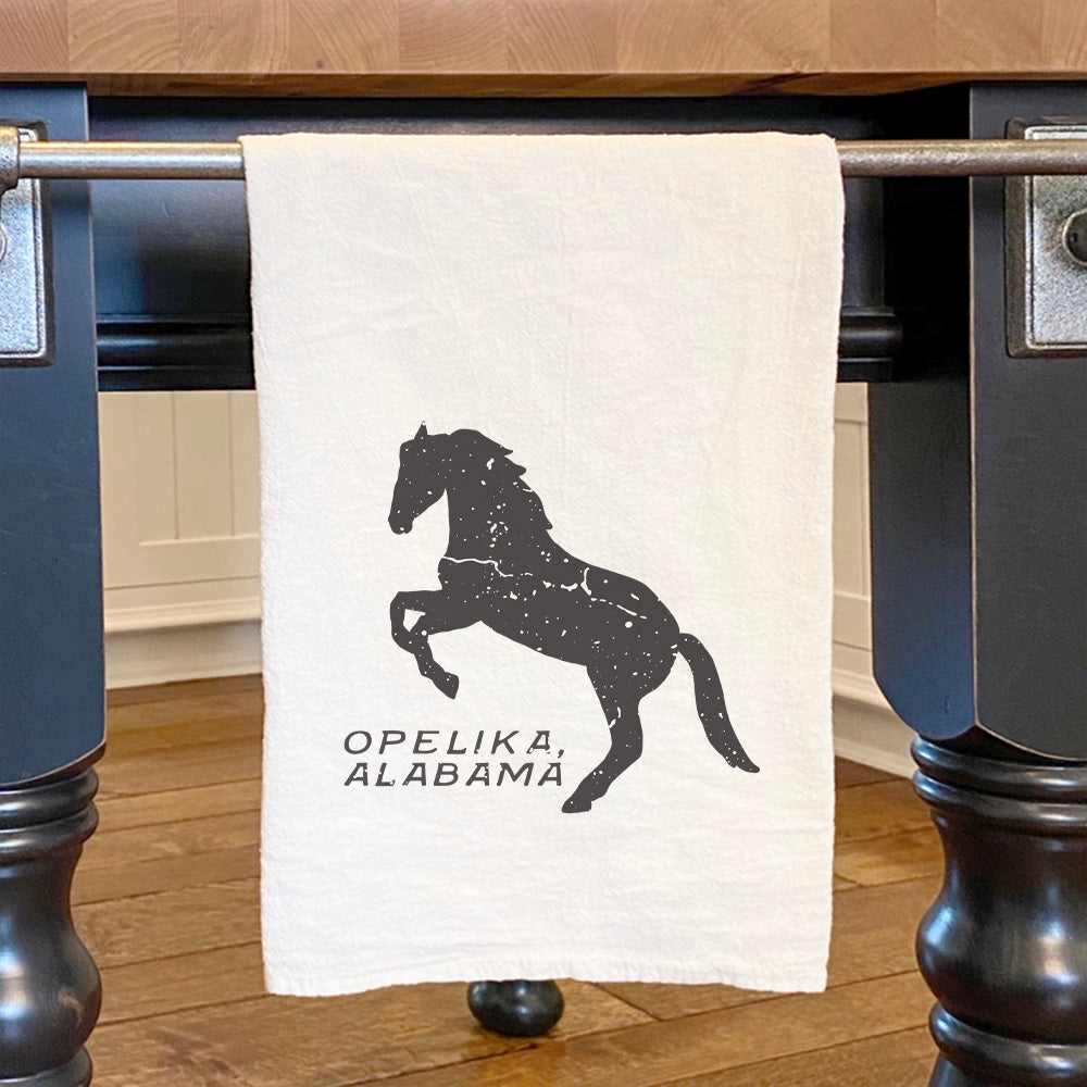 Horse Silhouette - Custom Cotton Tea Towel