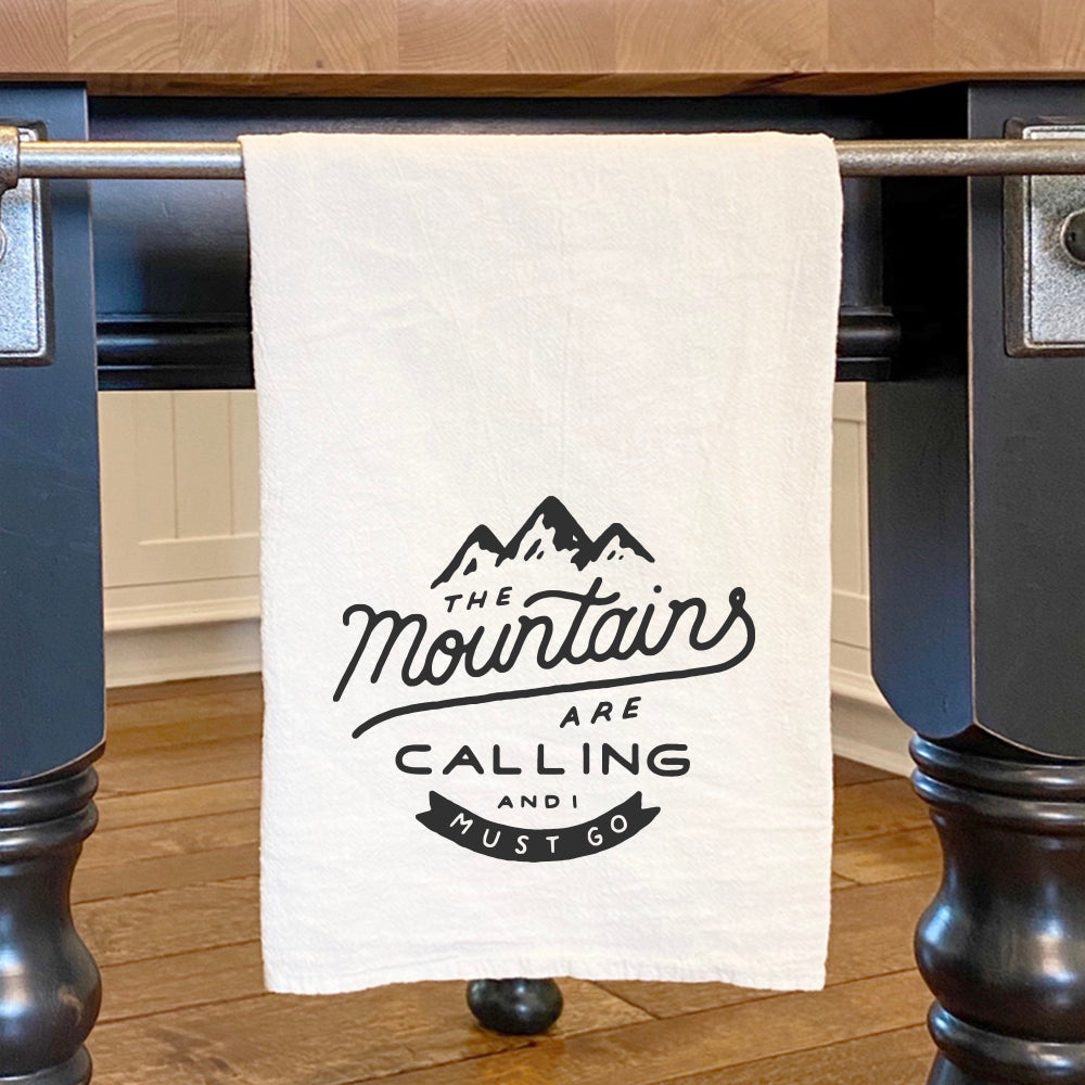 The Mountains are Calling - Cotton Tea Towel