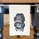 Travel Far and Wide Backpack - Cotton Tea Towel