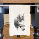 Hand Drawn Horse - Cotton Tea Towel