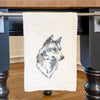 Watercolor Wolf Head - Cotton Tea Towel