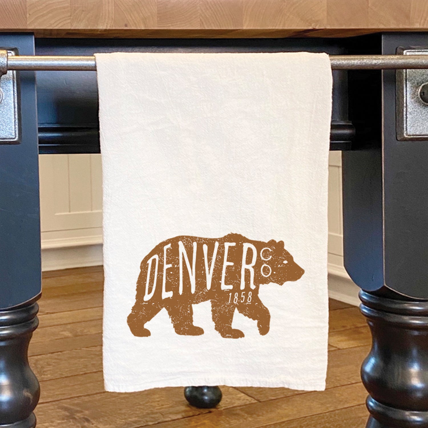 Vintage Bear Logomark - Custom Cotton Tea Towel
