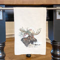 Winter Moose - Customizable Cotton Tea Towel