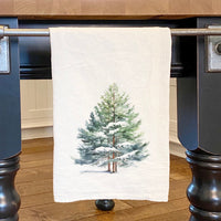 Winter Pine Trees - Cotton Tea Towel