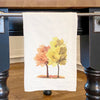 Watercolor Fall Trees (Pair) - Cotton Tea Towel