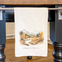 Autumn Mountain Scene Custom - Cotton Tea Towel