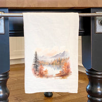 Autumn Lake Scene - Cotton Tea Towel