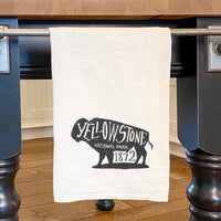 Yellowstone National Park Buffalo - Cotton Tea Towel