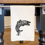 Yellowstone National Park Fish - Cotton Tea Towel