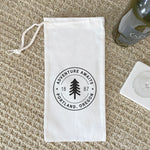 Tree Stamp w/ City, State - Canvas Wine Bag