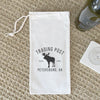 Trading Post w/ City, State - Canvas Wine Bag