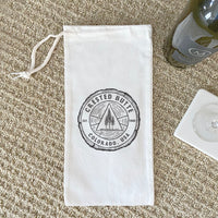 Tree Ring w/ City, State - Canvas Wine Bag