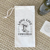 Long Live Cowgirls w/ City, State - Canvas Wine Bag