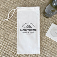 Mountaineer w/ City, State - Canvas Wine Bag