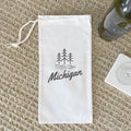 State with Trees - Custom Canvas Wine Bag