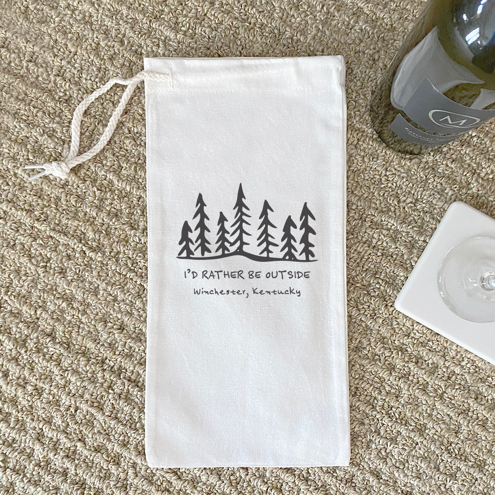 Northwoods Calling - Custom Canvas Wine Bag