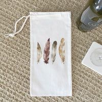 Four Feathers - Canvas Wine Bag