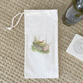 Red Squirrel on Log - Spring Canvas Wine Bag