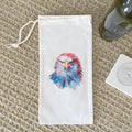 Watercolor Patriotic Eagle - Canvas Wine Bag