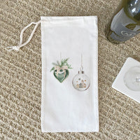 Greenery Ornaments - Canvas Wine Bag