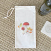 Red Capped Mushrooms - Canvas Wine Bag