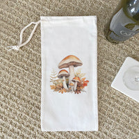 Fall Forest Mushrooms - Canvas Wine Bag