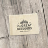 Great Outdoors w/ City, State - Canvas Zipper Pouch