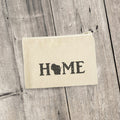Distressed Home w/ State - Custom Canvas Zipper Pouch