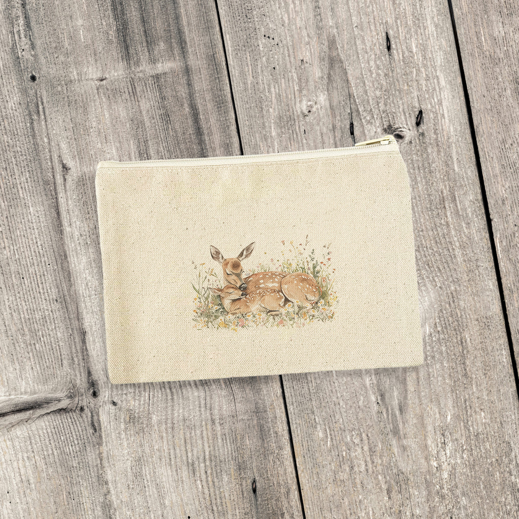 Doe & Fawn - Spring Canvas Zipper Pouch