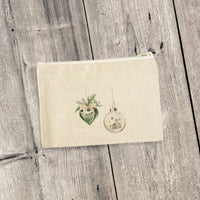 Greenery Ornaments - Canvas Zipper Pouch