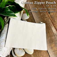 State with Trees - Custom Canvas Zipper Pouch