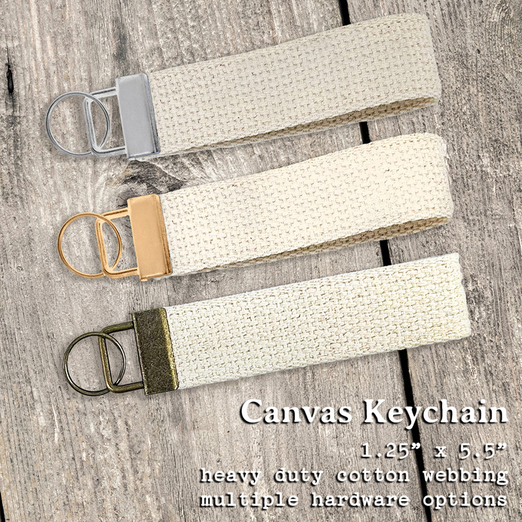 Distressed City, State - Custom Canvas Key Fob