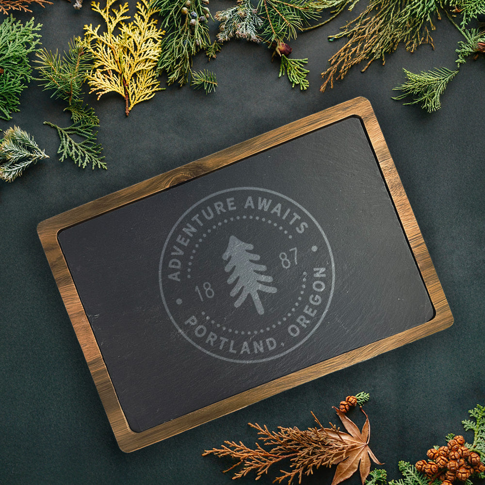 Tree Stamp - Custom Slate Serving Board