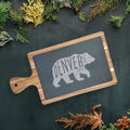 Vintage Bear Logomark - Custom Slate Serving Board