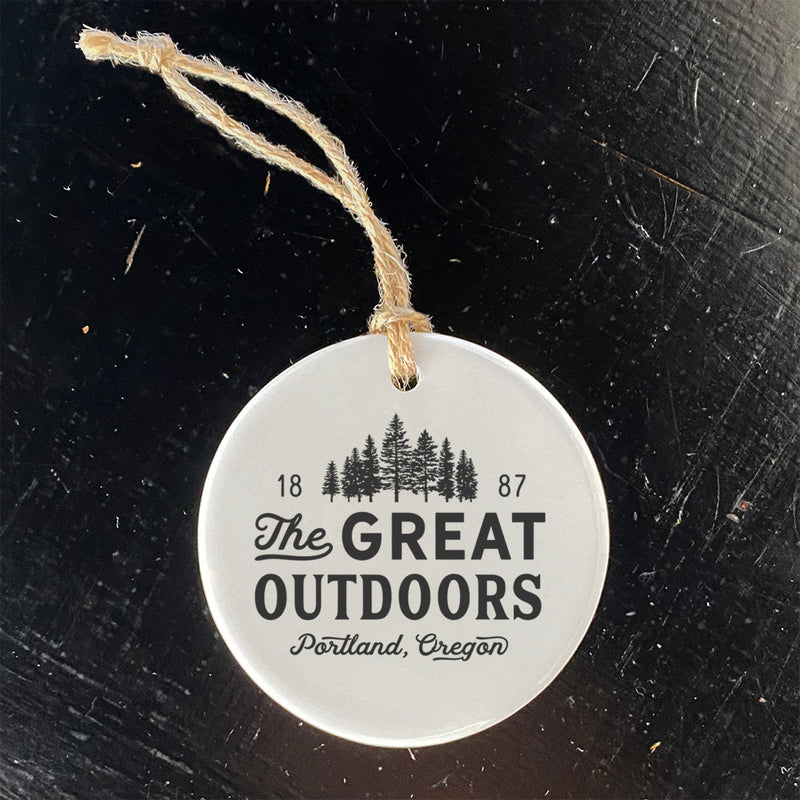 Great Outdoors w/ City, State - Ornament