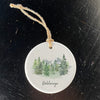 Watercolor Mountain Scene - Custom Ornament