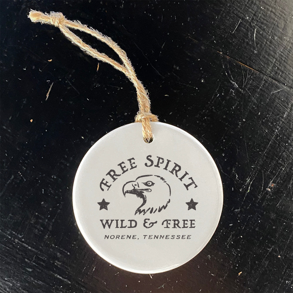 Free Spirit w/ City, State - Custom Ornament