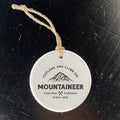 Mountaineer w/ City, State - Custom Ornament