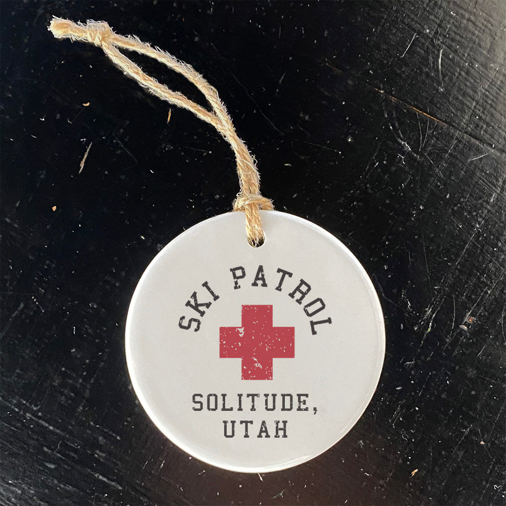 Ski Patrol w/ City State - Custom Ornament