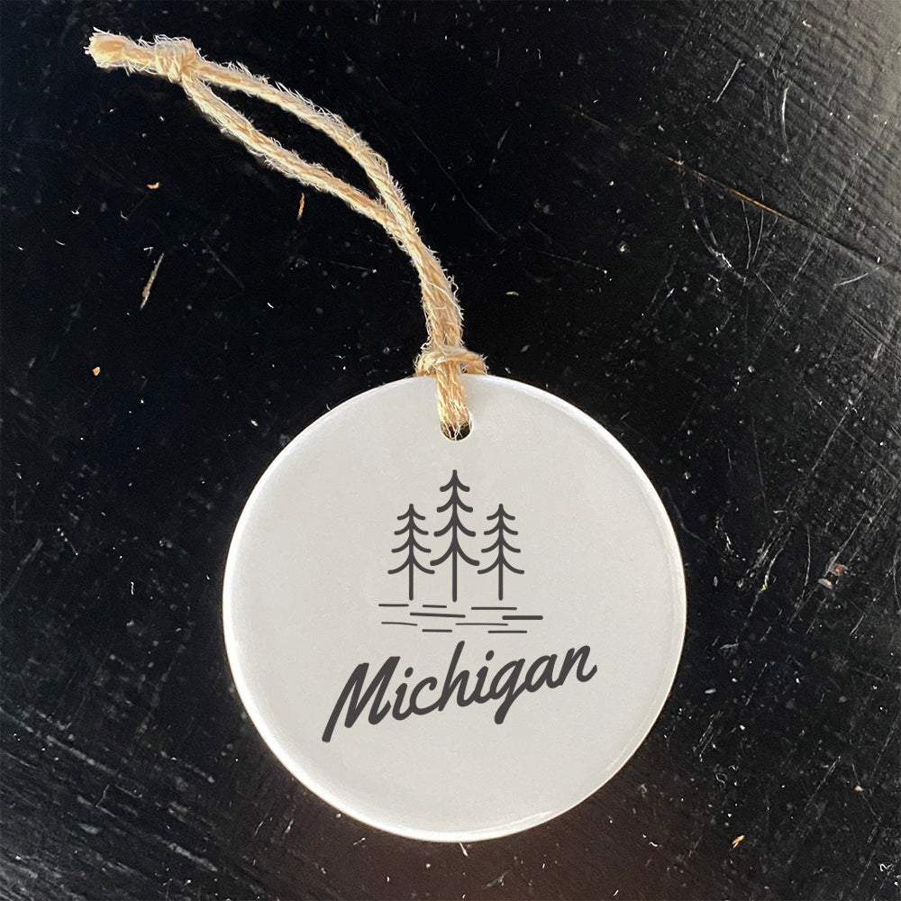 State with Trees - Custom Ornament