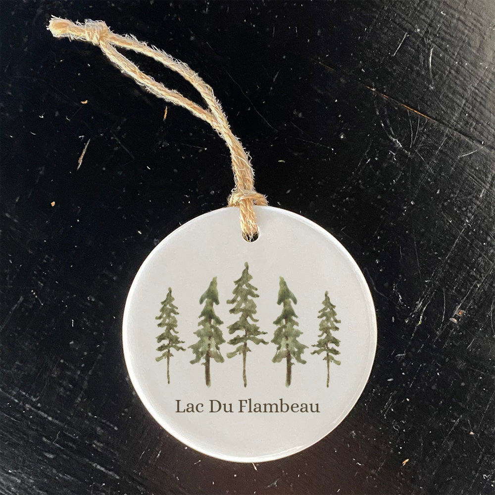 Watercolor Pines - Custom Ornament