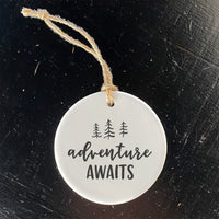 Adventure Awaits (Trees) - Ornament