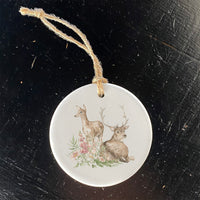 Floral Deer - Ornament